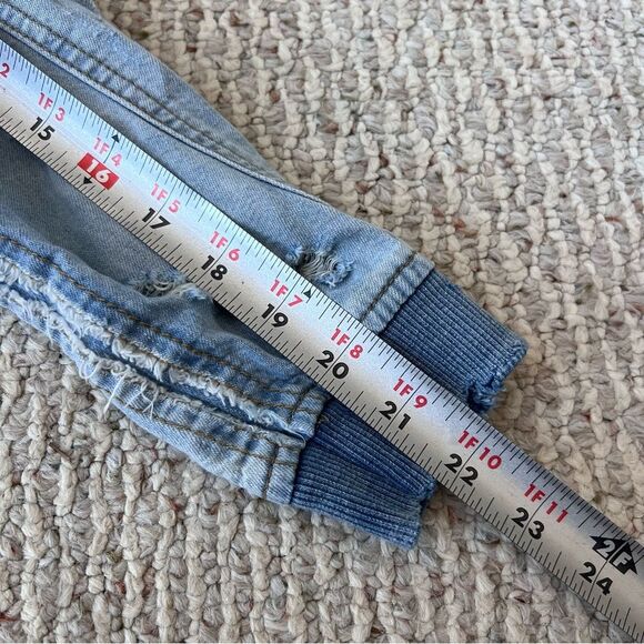 Free People We The Free Leon Plaid Flannel Denim Pullover - Picture 2 of 15